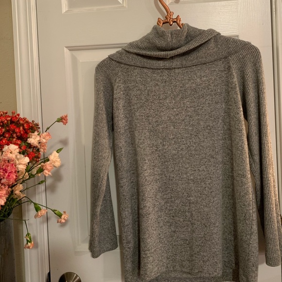 COA Grey Mock Off Shoulder Sweater - Picture 6 of 8